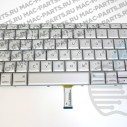 Клавиатура MacBook Pro 15" A1260 (C кнопками iTunes) английская раскладка с русской гравировкой, Enter горизонтальный
