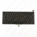 Клавиатура для MacBook A1181 Black английская раскладка с русской гравировкой, Enter горизонтальный