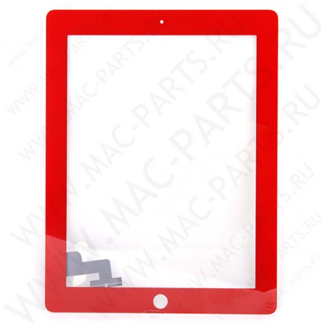 Тачскрин (Стекло) для iPad 2, красный