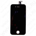 Переднее стекло (тачскрин) для iPhone 4S черное