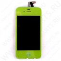 Переднее стекло (тачскрин) для iPhone 4G зеленое