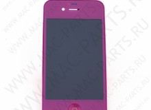 Переднее стекло (тачскрин) для iPhone 4S фиолетовое