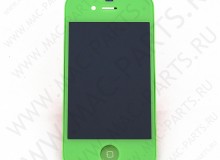 Переднее стекло (тачскрин) для iPhone 4S зеленое