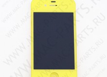 Переднее стекло (тачскрин) для iPhone 4S желтое