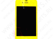 Переднее стекло (тачскрин) для iPhone 4G желтое