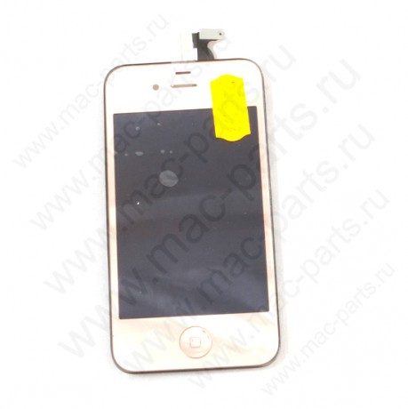 Переднее стекло (тачскрин) для iPhone 4G золотое