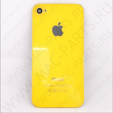 Задняя крышка (панель) для iPhone 4g желтая