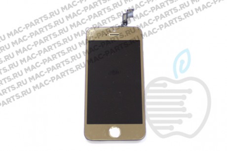Переднее стекло (тачскрин) для iPhone 5s золотой